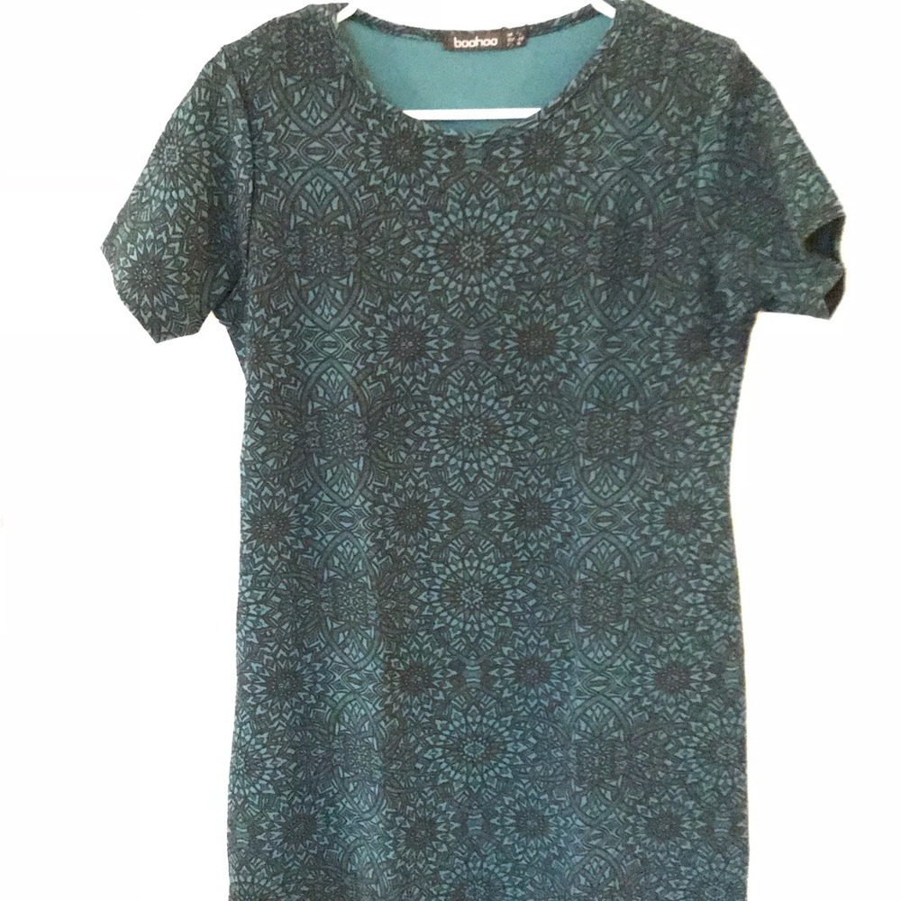 Boohoo Teal Dress